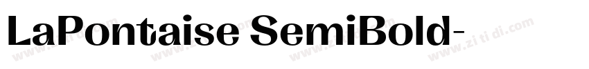 LaPontaise SemiBold字体转换 LaPontaise SemiBold字体转换
